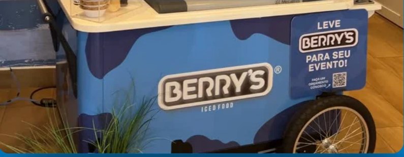 Freezer Berry's montado em um evento