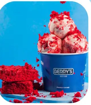 Potinho Berry's com red velvet